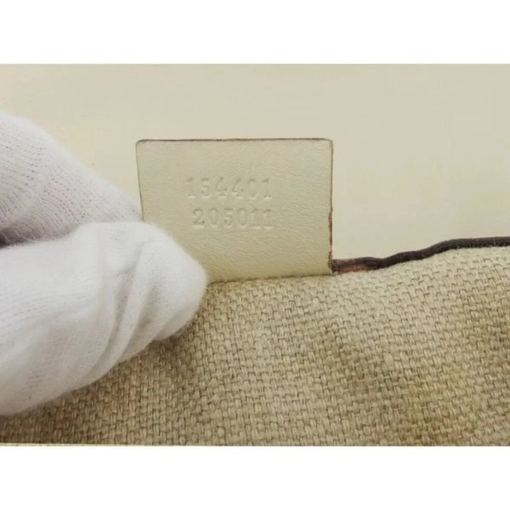 GUCCI Shoulder Bag Beige Brown Yellow Gold Women 154401 Authentic secondhand - Picture 6 of 8